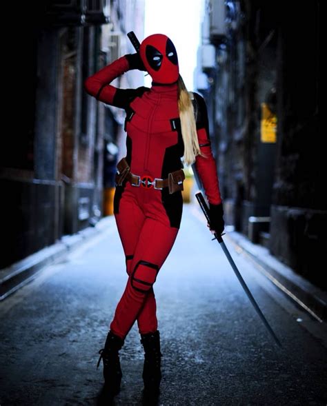 cosplay lady deadpool|More.